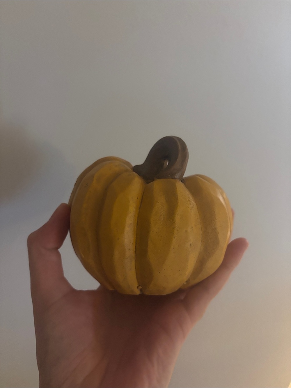Decorative Small Yellow Pumpkin Figurine